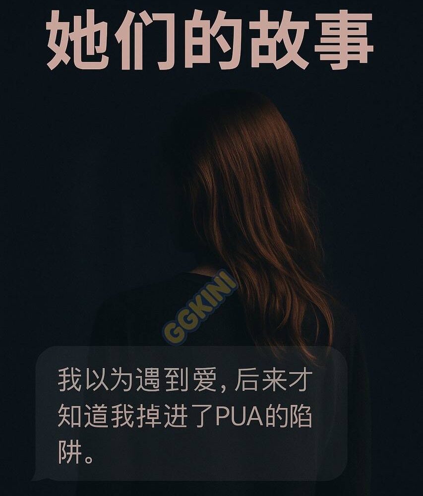 女生被PUA情感操控后迷茫的剪影图，代表受害者故事封面
