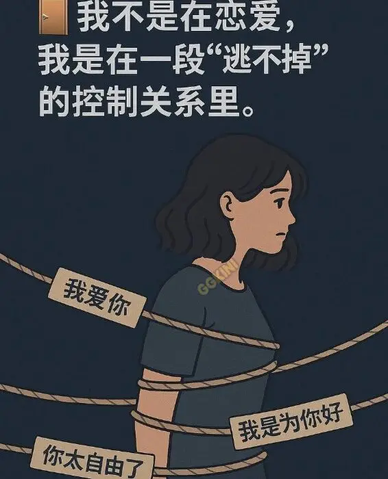 被情感控制的女性剪影图，象征逃不出的恋爱关系封面