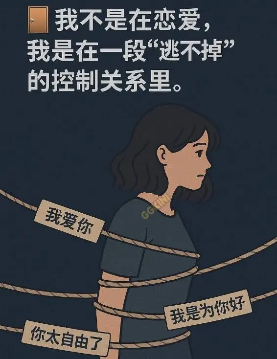 被情感控制的女性剪影图，象征逃不出的恋爱关系封面