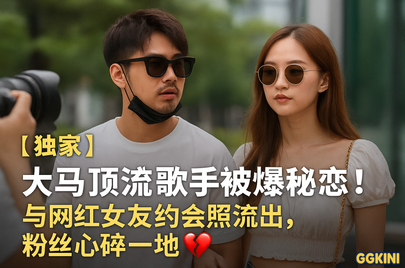 马来西亚男歌手与网红女友在咖啡馆低调约会，身穿口罩帽子试图遮掩身份，被偷拍画面模糊但暧昧氛围明显